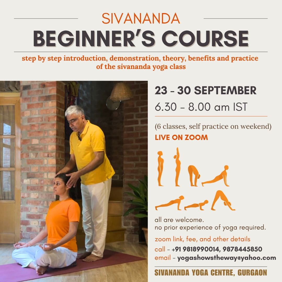 Poster for the September Sivananda Beginner's Course
