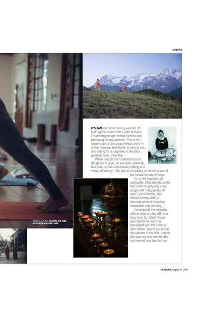 Closing page of the 48 Hours retreat feature, opening "It's 5am, and after having washed off last night's toxins"